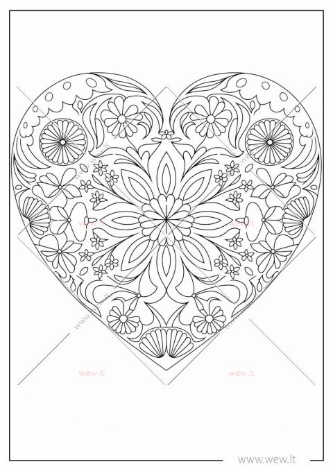 Širdies formos mandala