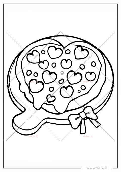 Širdies formos pica Valentino dienai