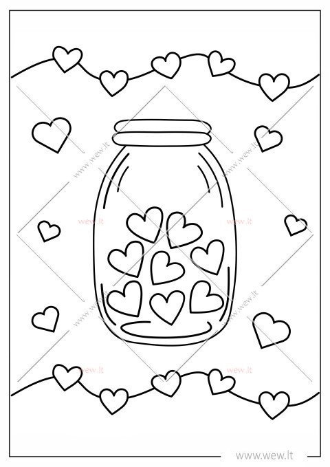 Širdelių stiklainis