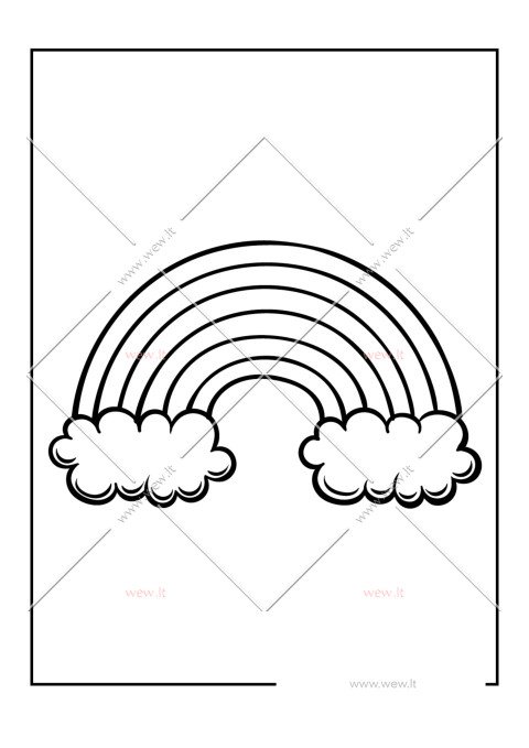 Paprasta vaivorykštė spalvinimui