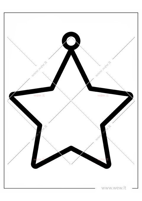 Žvaigždės šablonas Kalėdoms