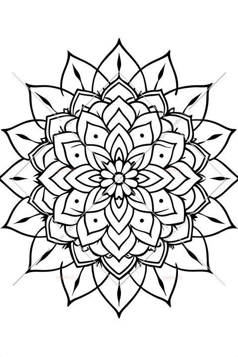 Ramybės mandala spalvinimui