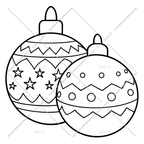 Kalėdiniai žaisliukai spalvinimui