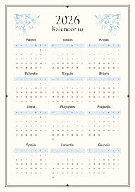 2026 metų kalendorius atsisiųsti