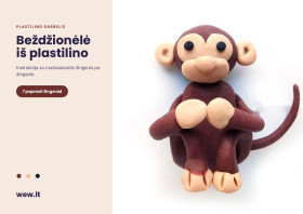 Beždžionėlė iš plastilino – lipdymo darbelis vaikams (PDF)