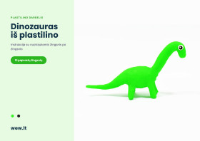 Dinozauras iš plastilino – lipdymo darbelis vaikams (PDF)