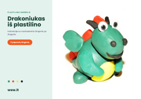 Drakoniukas iš plastilino – lipdymo darbelis vaikams (PDF)