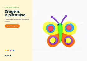 Drugelis iš plastilino – lipdymo darbelis vaikams (PDF)