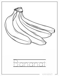Egzotiški bananai spalvinti
