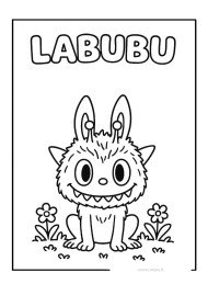 Linksmas Labubu spalvinti