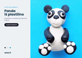 Panda iš plastilino – lipdymo darbelis vaikams (PDF)