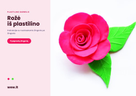 Rožė iš plastilino – lipdymo darbelis vaikams (PDF)