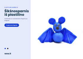 Šikšnosparnis iš plastilino – lipdymo darbelis vaikams (PDF)