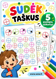 Sudėk taškus pagal pavyzdį – 5 dėmesio ir pastabumo užduočių lapai vaikams (PDF)