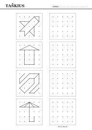 Sujunk taškus. Taškų paveikslėliai Nr.1