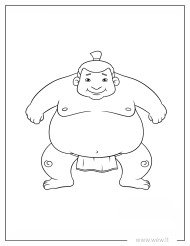 Sumo imtynininkas spalvinti