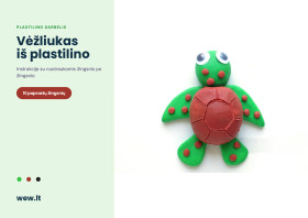 Vėžliukas iš plastilino – lipdymo darbelis vaikams (PDF)