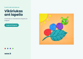 Vikšras ant lapelio – plastilino aplikacija vaikams (PDF)