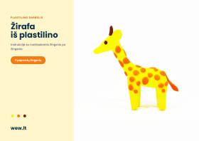 Žirafa iš plastilino – lipdymo darbelis vaikams (PDF)