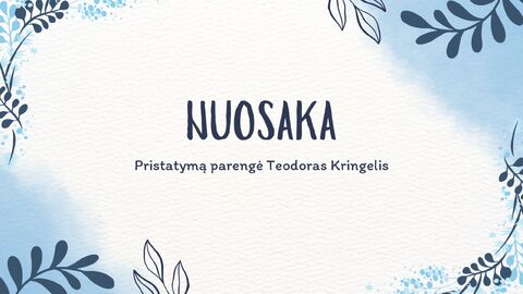 Veiksmažodžių nuosakos. Pristatymas
